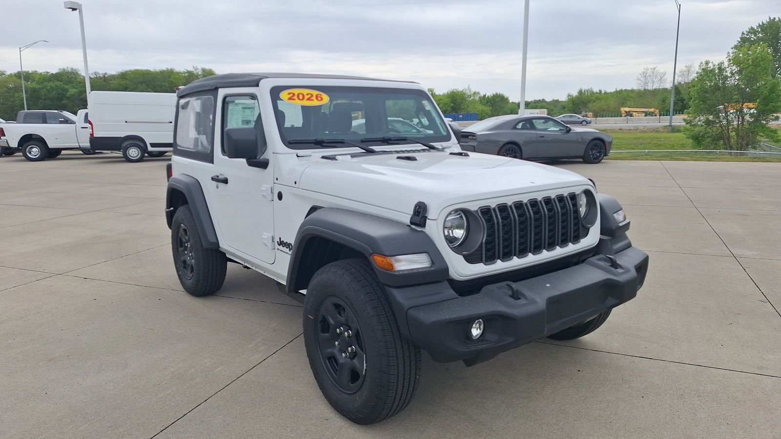 New 2026 Bright White Clear-Coat Exterior Paint Jeep Sport image 2
