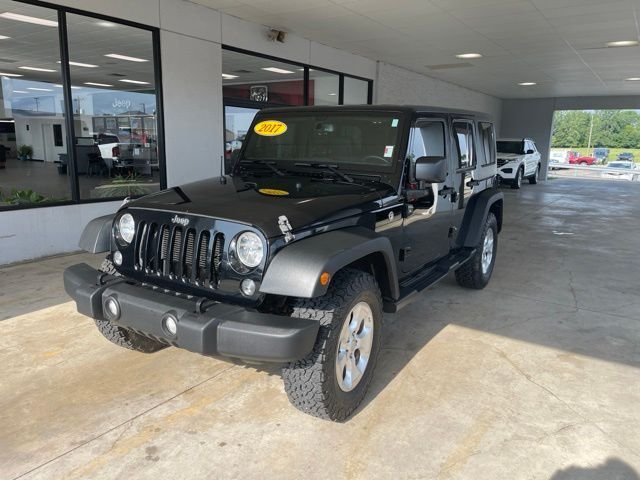 Used 2017 Jeep Wrangler Unlimited Sport S with VIN 1C4BJWDG6HL686233 for sale in Crawfordsville, IN
