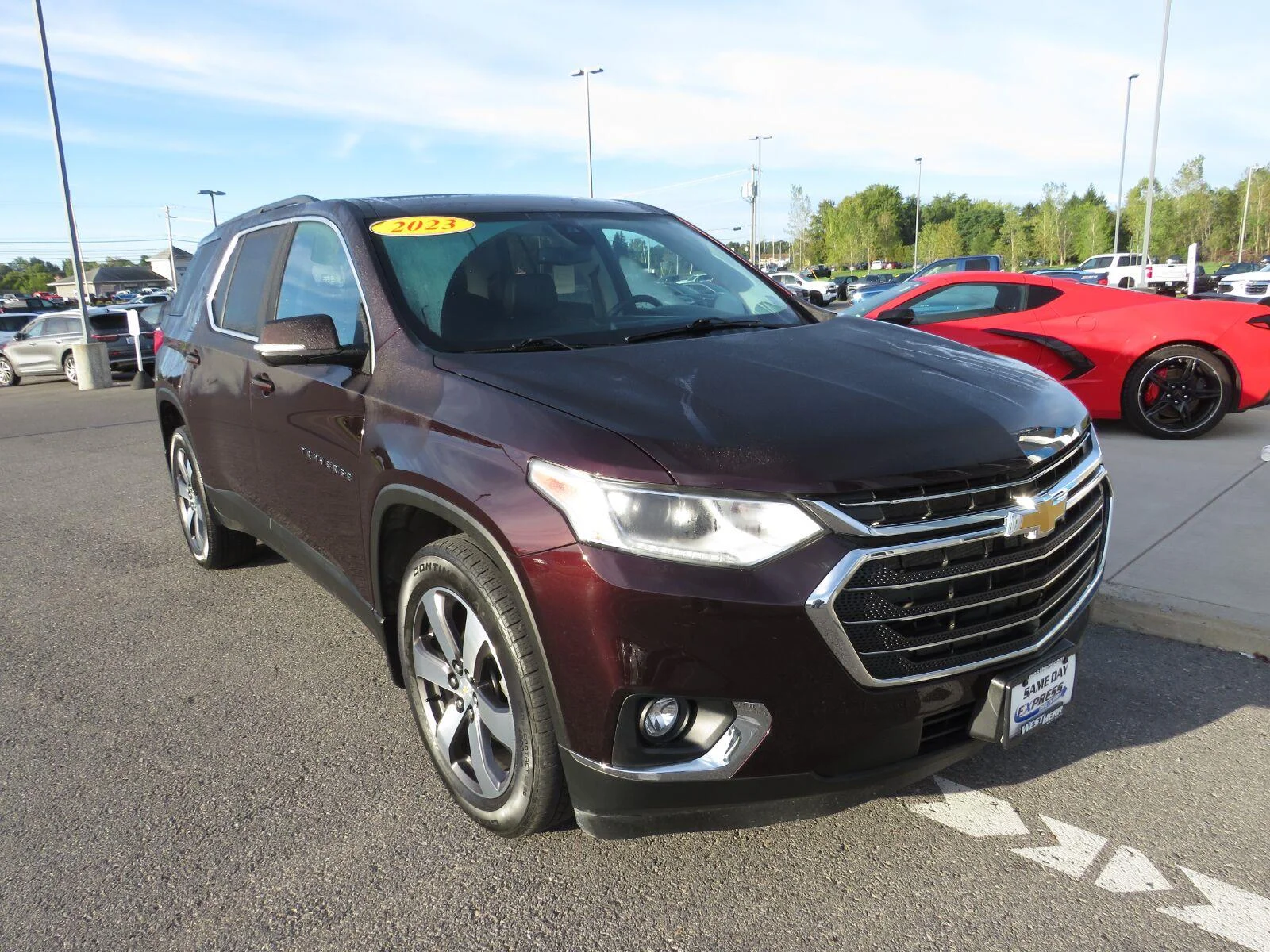 Used 2021 BLACK CHERRY METALLIC Chevrolet LT Leather image 2