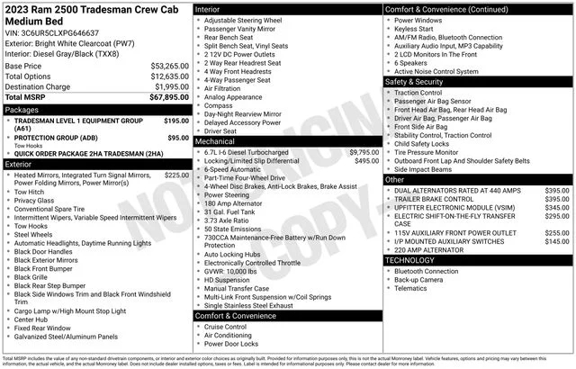 Used 2023 Bright White Clearcoat Ram Tradesman image 40