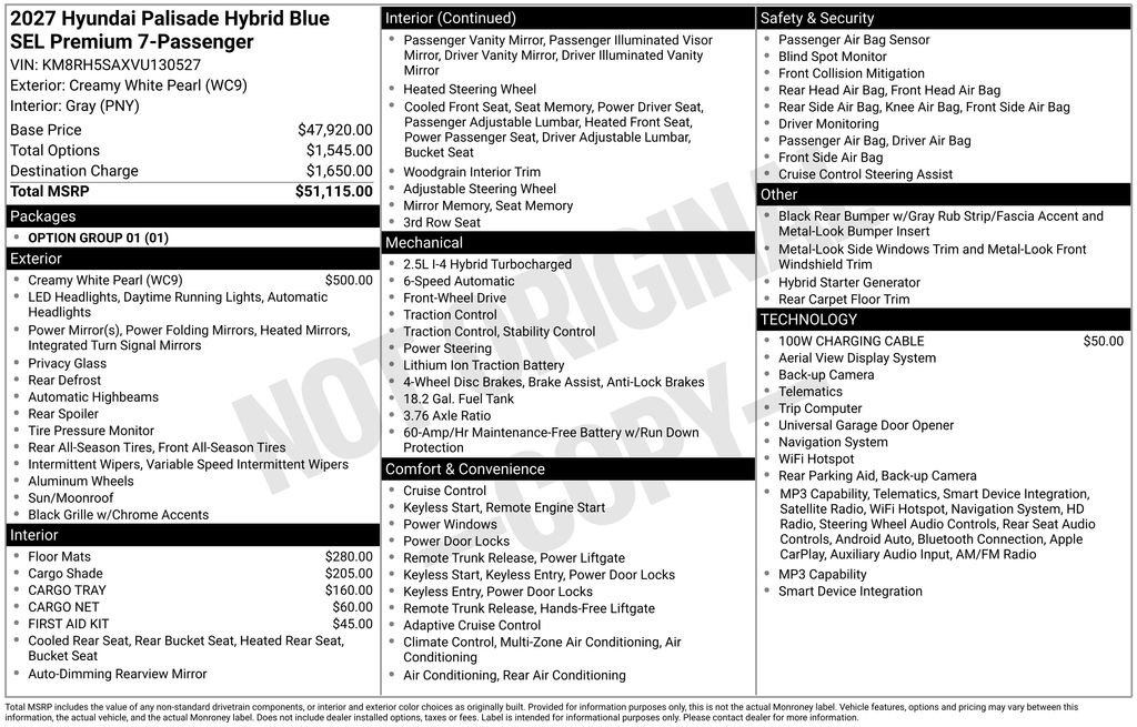 New 2027  Hyundai Blue SEL Premium 7P image 19