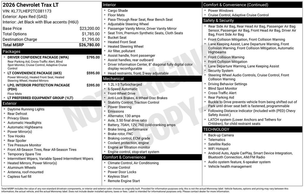 Used 2026 Red Chevrolet LT image 20