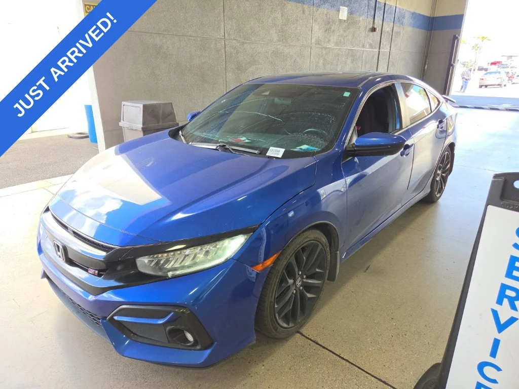 Certified Used 2020 Aegean Blue Metallic Honda Si image 1