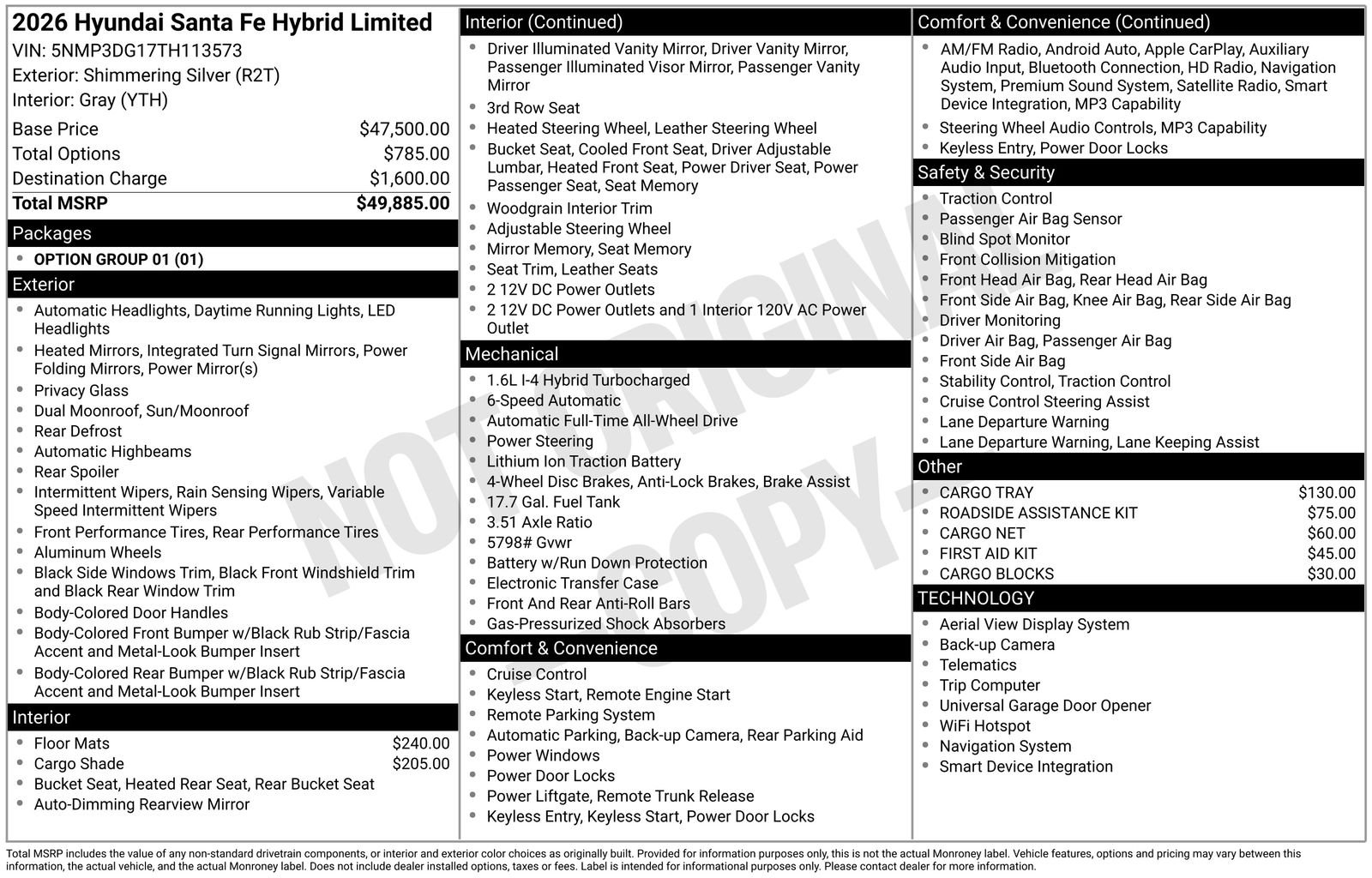 New 2026 Silver Hyundai Limited image 39