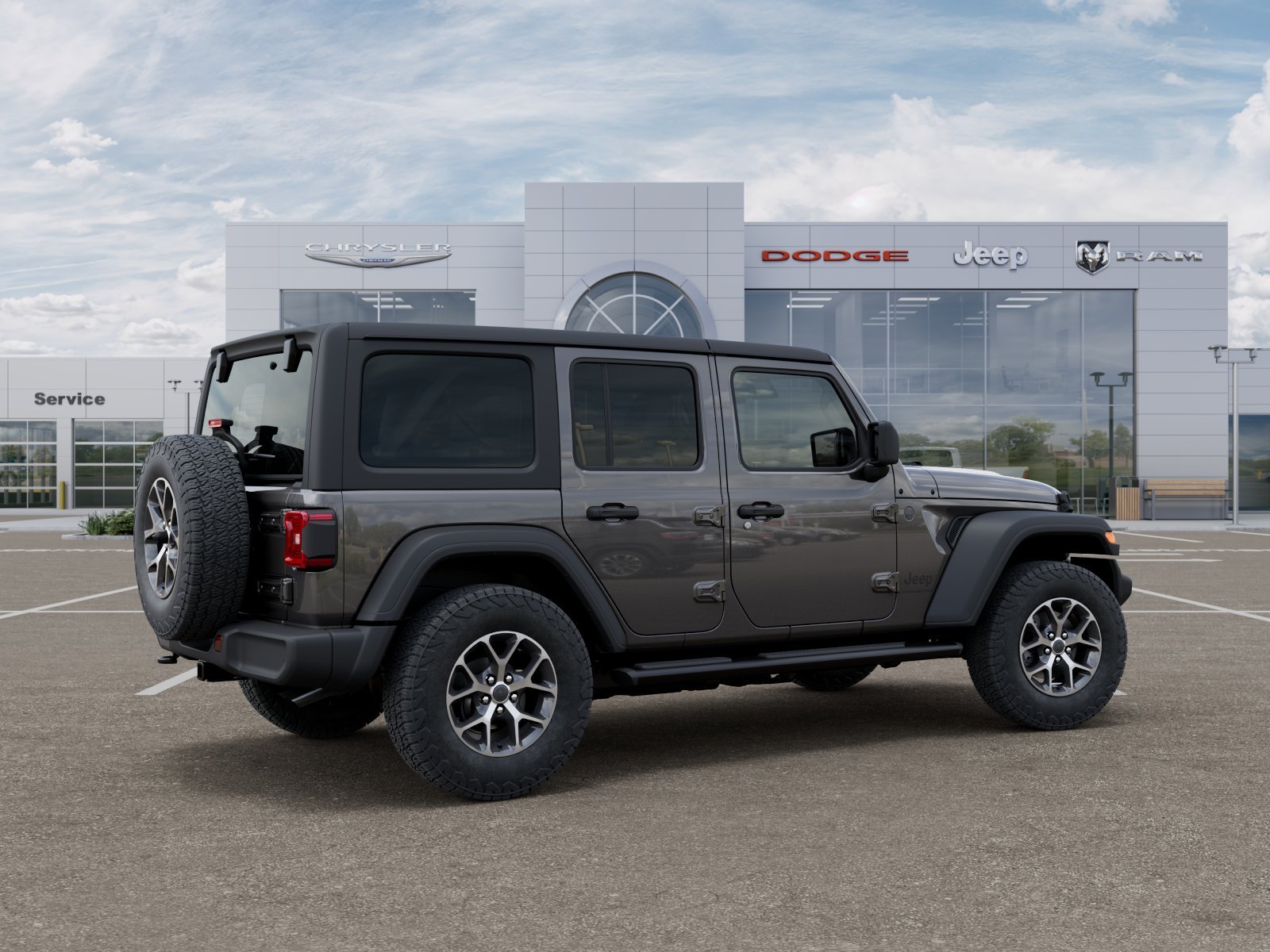 New 2025 Granite Crystal Metallic Clear-Coat Exterior Paint Jeep Sport S image 32