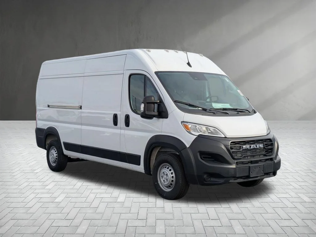 Used 2024 Bright White Clearcoat Ram High Roof image 1