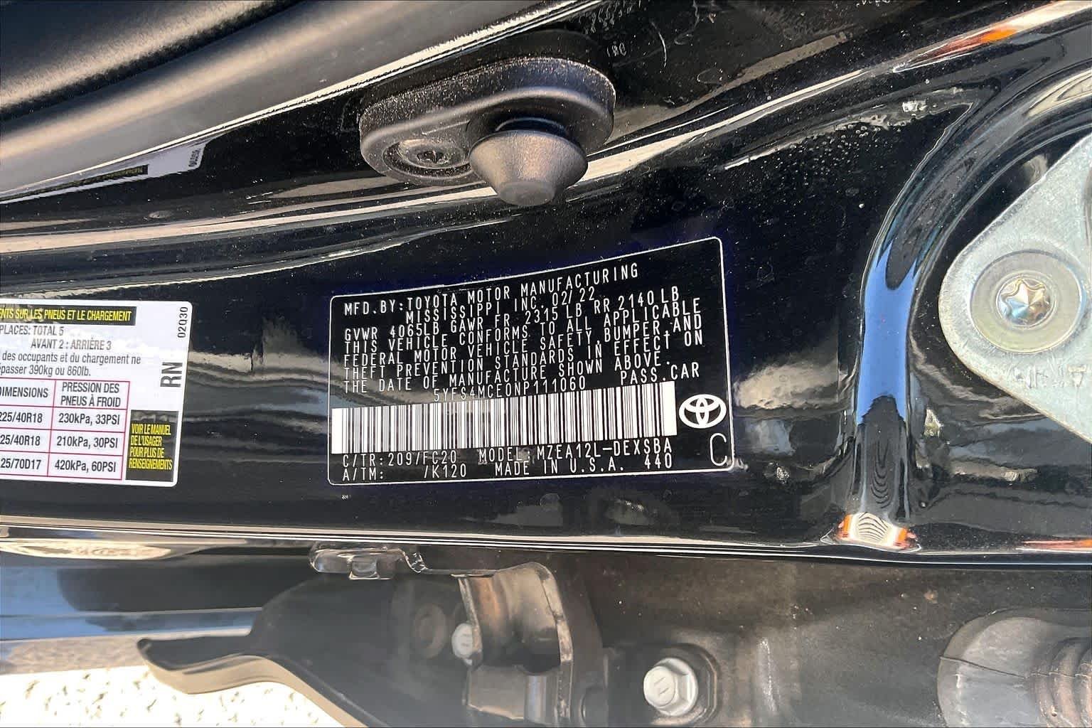 Used 2022 Black Sand Pearl Toyota SE image 33