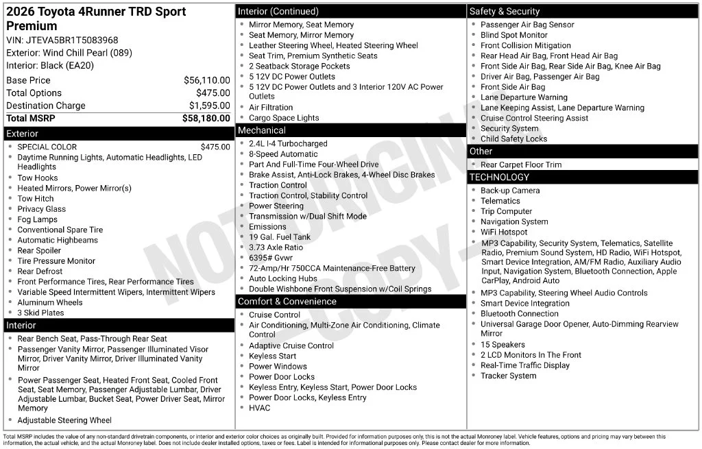 Certified Used 2026 Beige Toyota TRD Sport Premium image 38