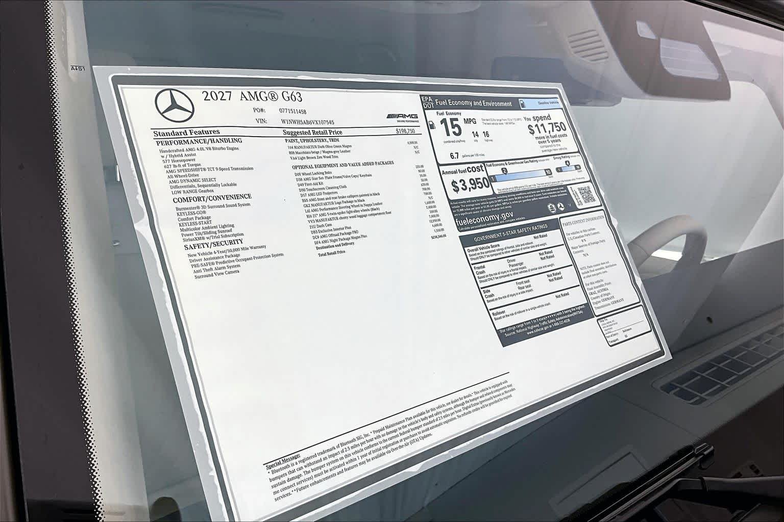 New 2027 MANUFAKTUR Dark Olive Green Magno Mercedes-Benz AMG® G 63 SUV image 26