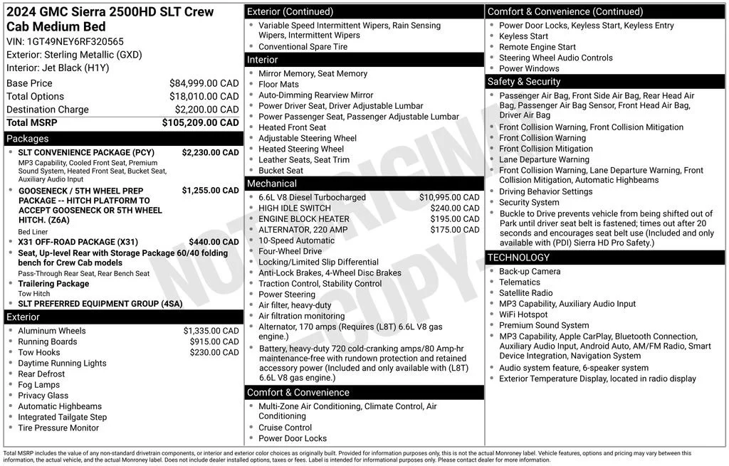 Used 2024 Sterling Metallic GMC SLT image 23