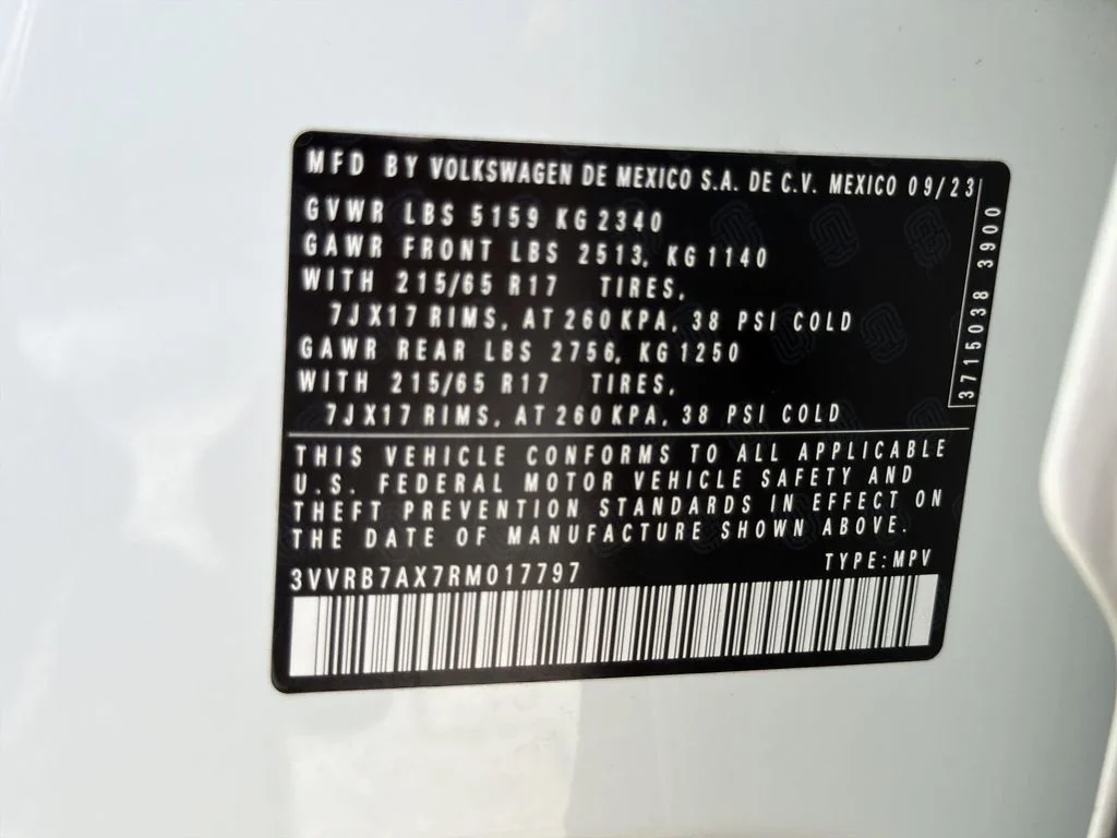 Certified Used 2024 White Volkswagen 2.0T S image 34