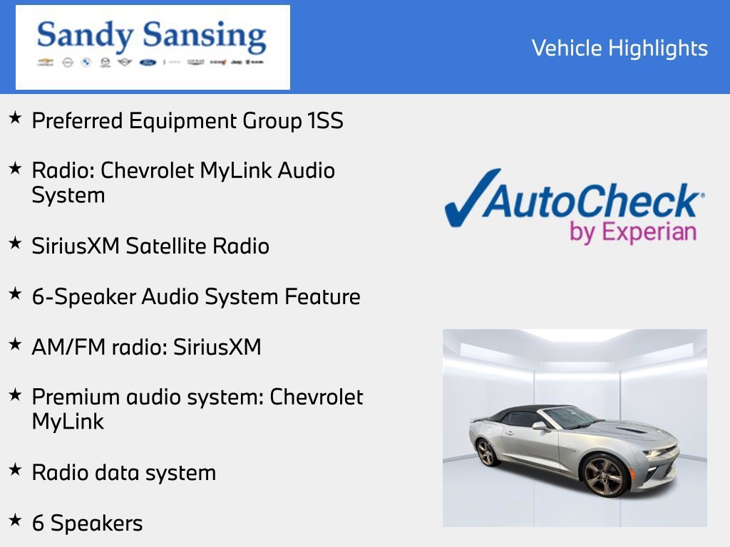 Used 2017 SILVER ICE METALLIC Chevrolet 1SS image 7