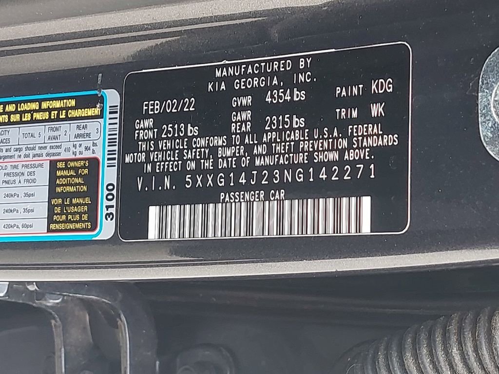 Used 2022 Gray Kia LXS image 31