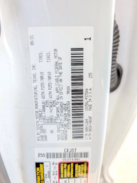 Used 2021 White Toyota SR5 image 30