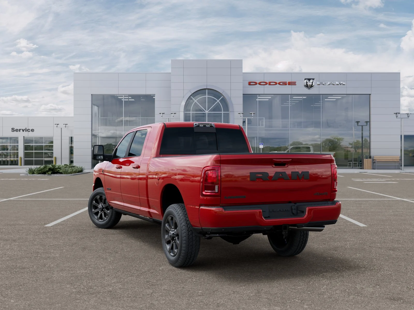 New 2026 Flame Red Clear-Coat Exterior Paint RAM Laramie image 30