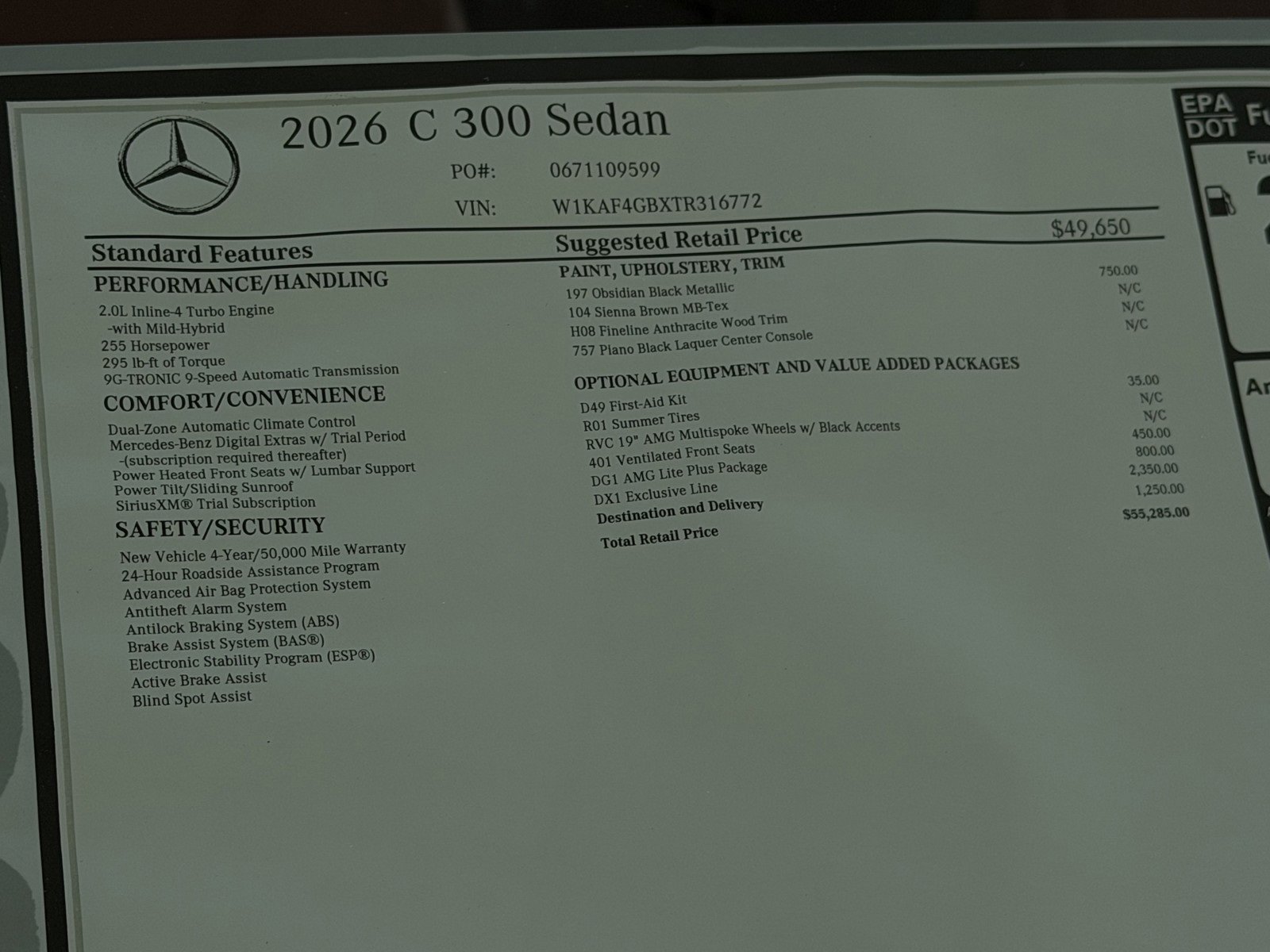 New 2026 Obsidian Black Metallic Mercedes-Benz C 300 image 46