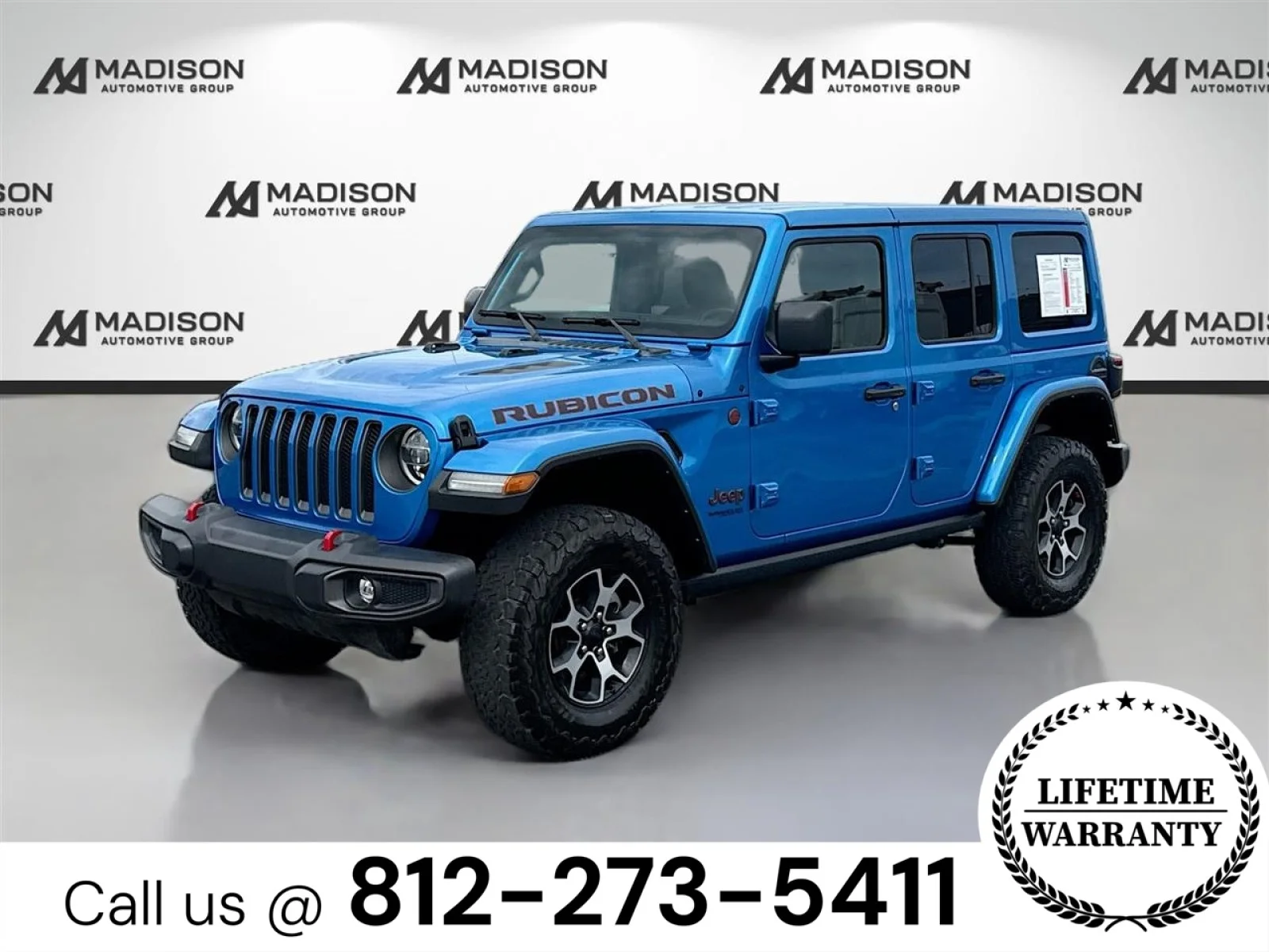 Used 2022 Blue Jeep Unlimited Rubicon image 1