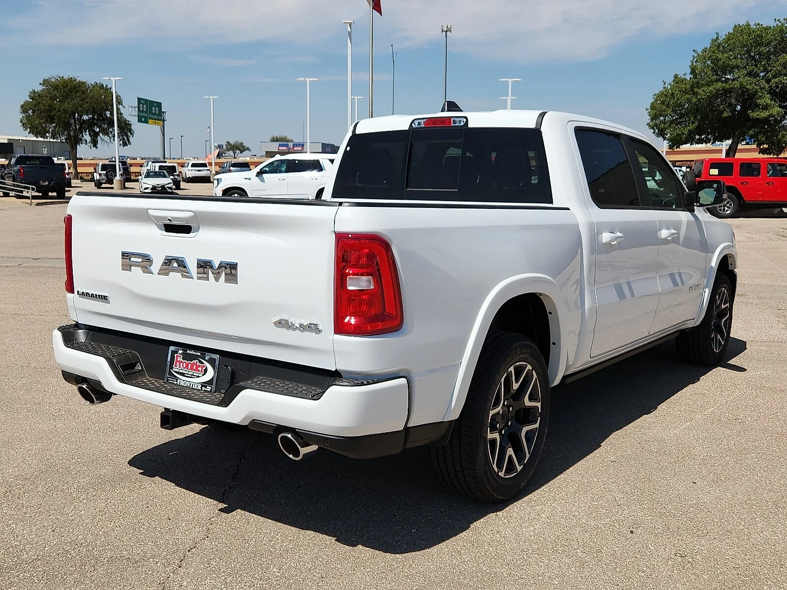New 2026 Bright White Clear-Coat  Paint Ram LARAMIE CREW CAB 4X4 5