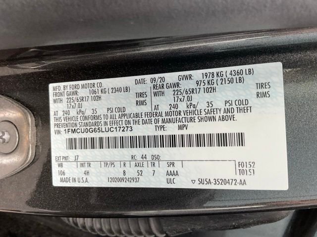 Certified Used 2020 Dark Persian Green Metallic Ford SE image 48