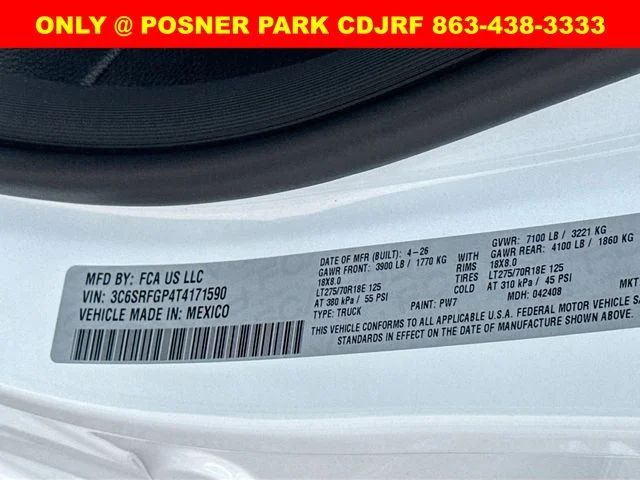 New 2026 Bright White Clear-Coat Exterior Paint RAM  image 31