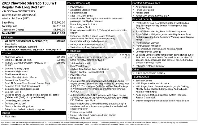 Used 2023 White Chevrolet WT image 34