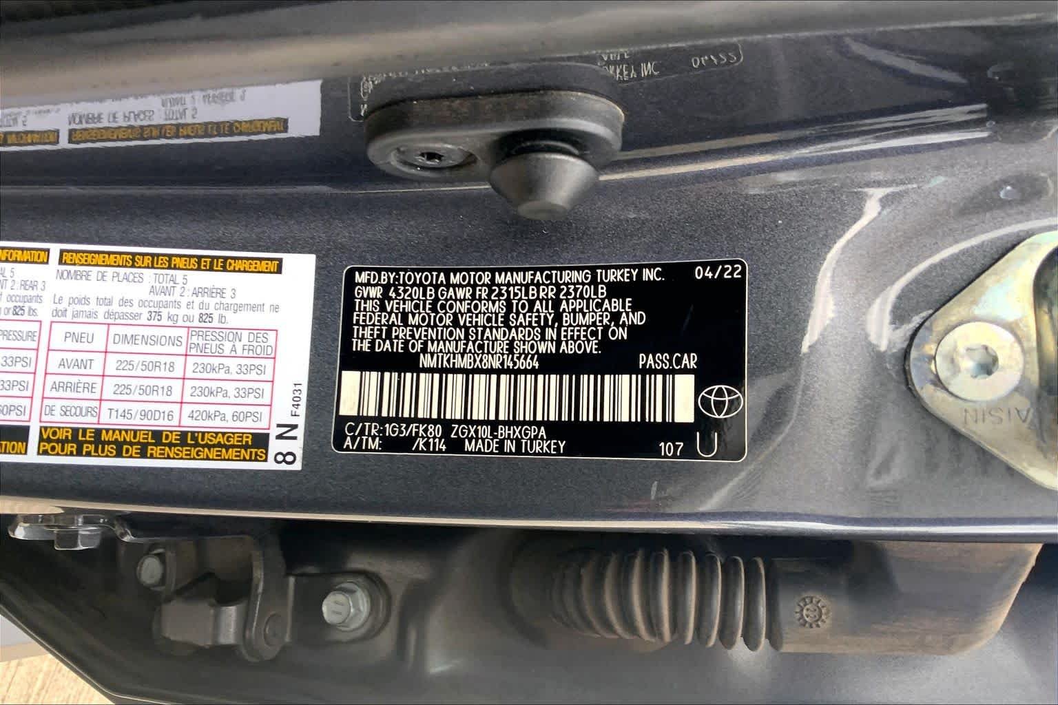 Used 2022 Magnetic Gray Metallic Toyota XLE image 31