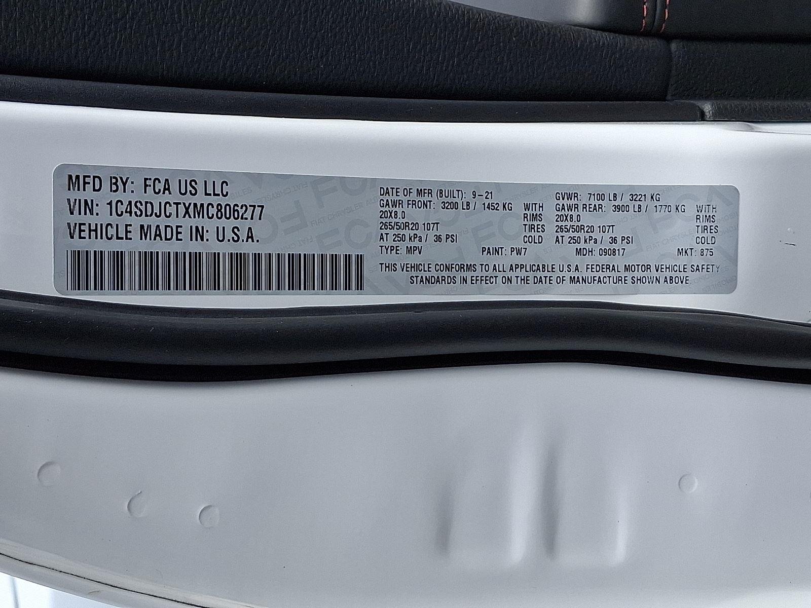 Used 2021 White Knuckle Clearcoat Dodge R/T image 29