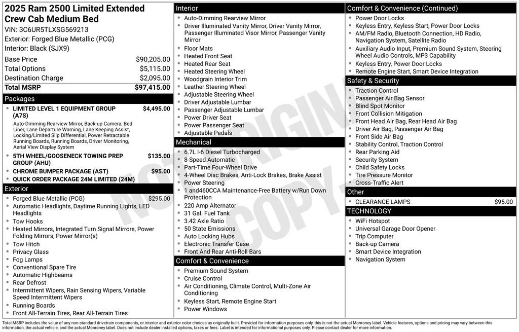 New 2025 Forged Blue Metallic Exterior Paint RAM Limited image 5