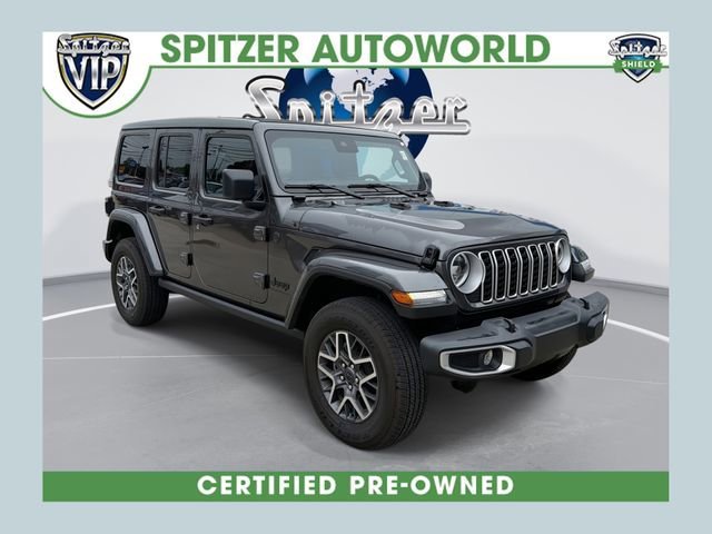 Gray 2025 Jeep Wrangler Sahara 4-Door 4WD SUV / Crossover Four-Wheel Drive 8-Speed Automatic