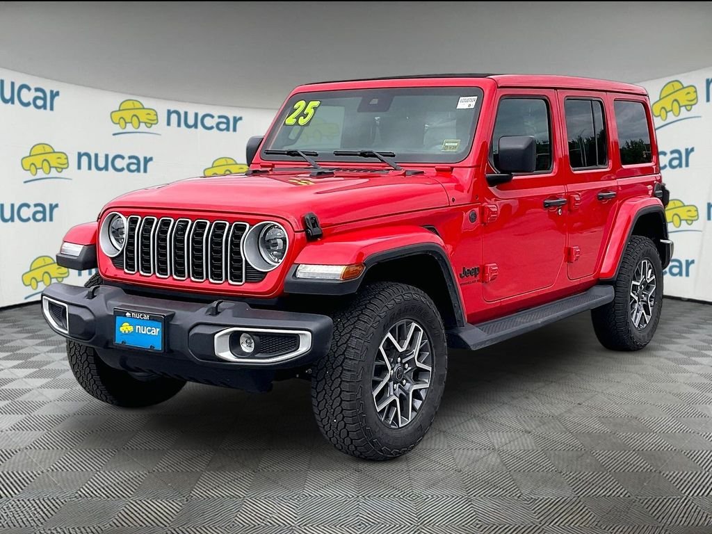 Used 2025 Firecracker Red Clearcoat Jeep Sahara image 3