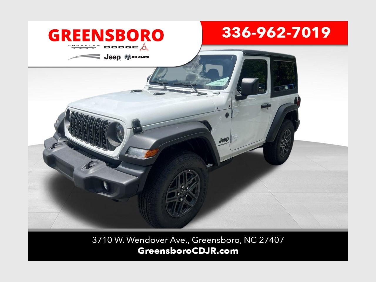 New 2026 Bright White Clear-Coat Exterior Paint Jeep Sport S image 1