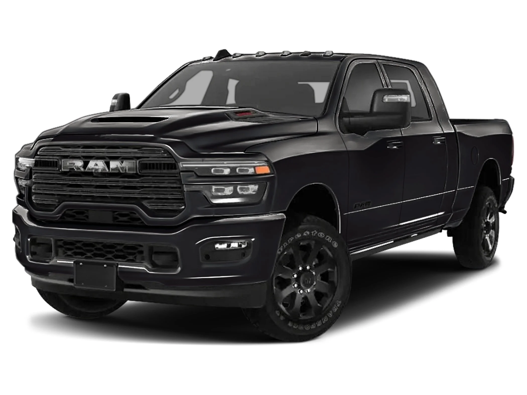 New 2027 Diamond Black Crystal Pearl-Coat Paint Ram LARAMIE MEGA CAB 4X4 6