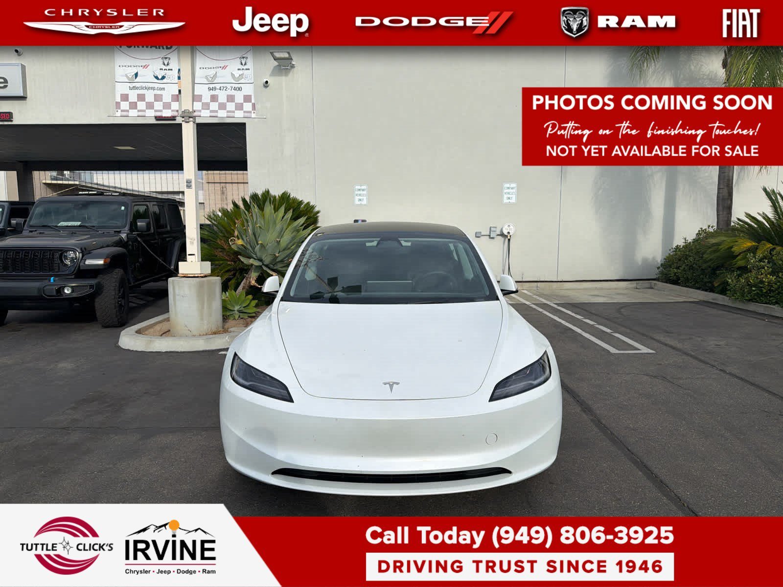 Used 2025 Pearl White Multi-Coat Tesla Long Range image 1