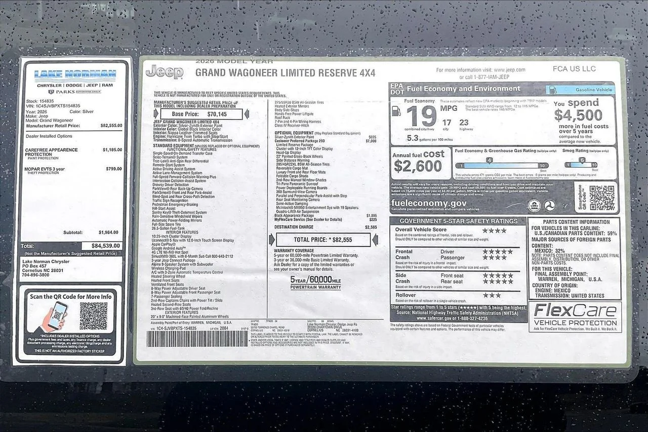 New 2026 Silver Zynith Jeep Limited Reserve image 40