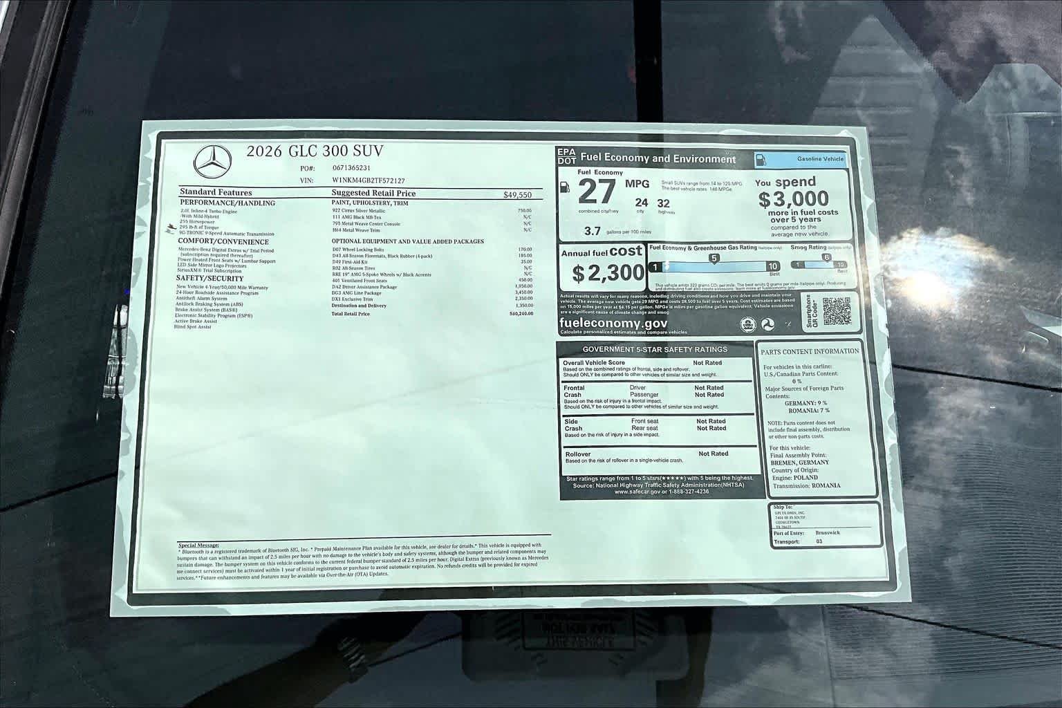 New 2026 Cirrus Silver Metallic Mercedes-Benz GLC 300 image 22