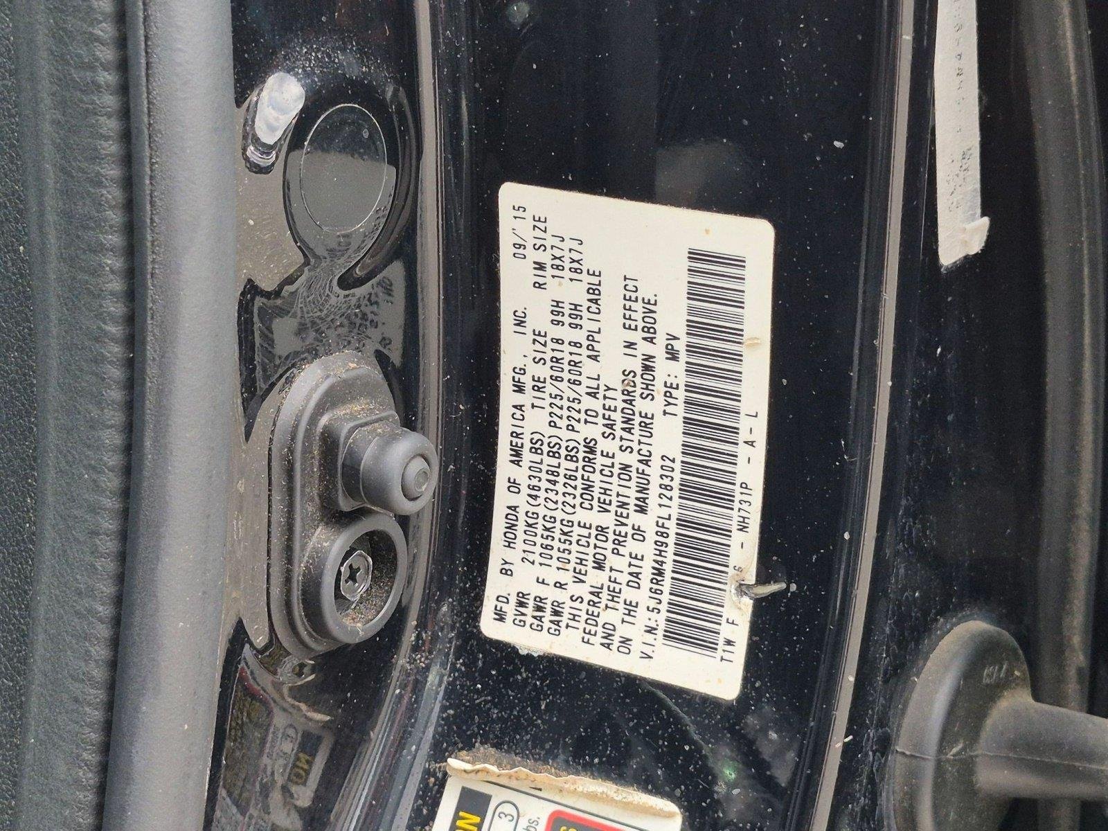 Used 2015 Crystal Black Pearl Honda Touring image 38