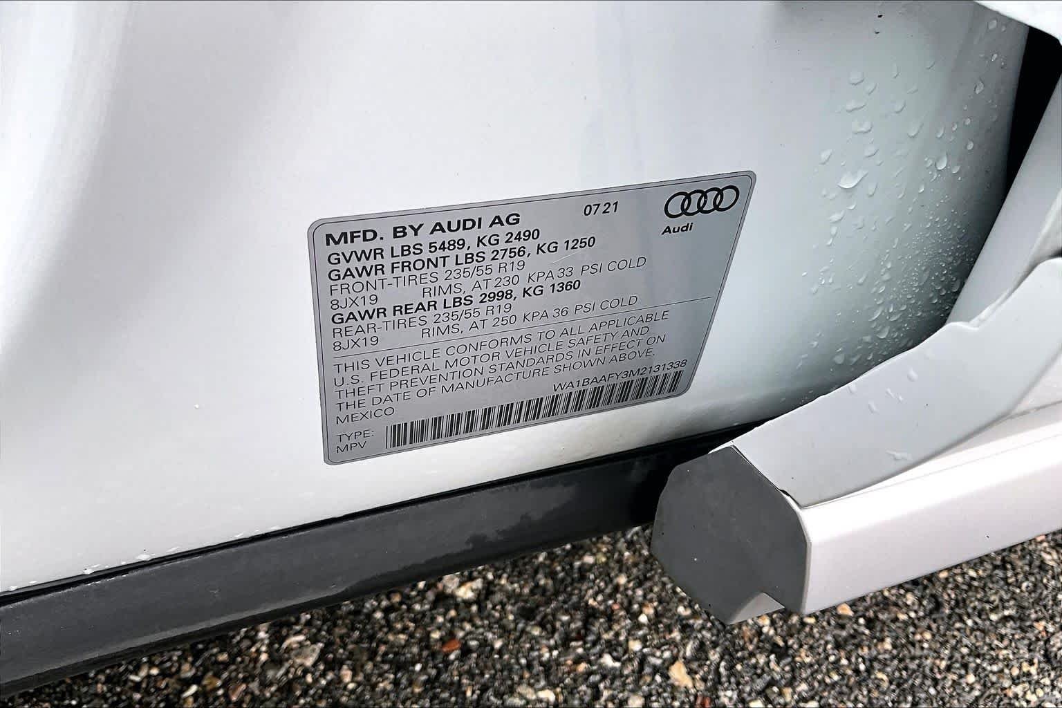 Used 2021 Glacier White Metallic Audi Premium Plus image 33