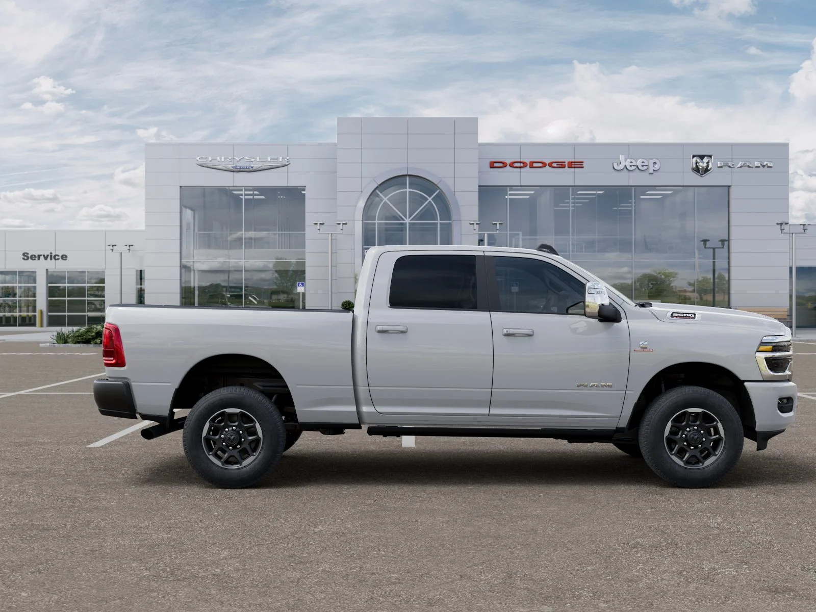 New 2026 Bright White Clear-Coat Exterior Paint RAM Laramie image 48