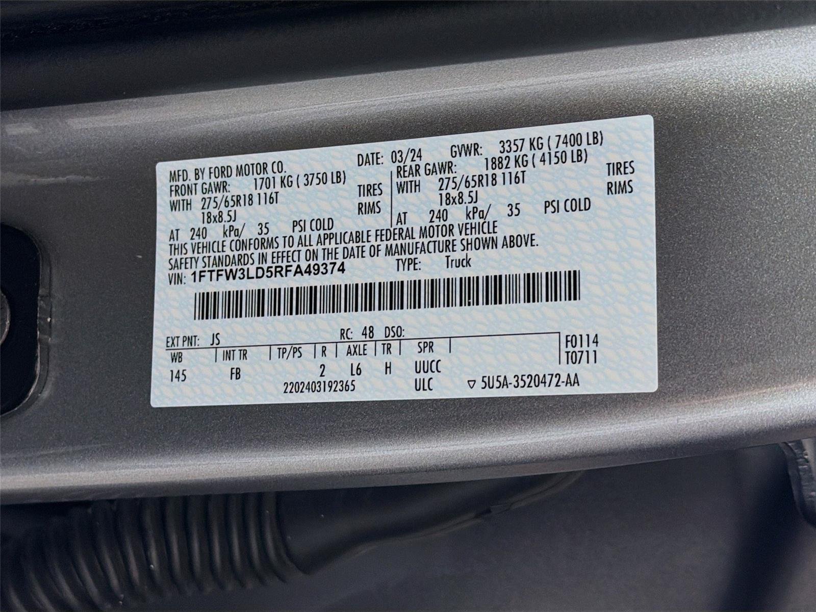 Used 2024 Iconic Silver Ford XLT image 30