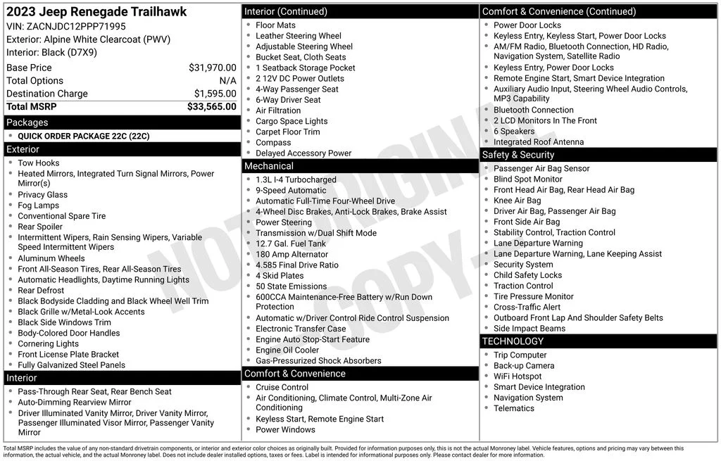 Certified Used 2023 White Jeep Trailhawk image 40