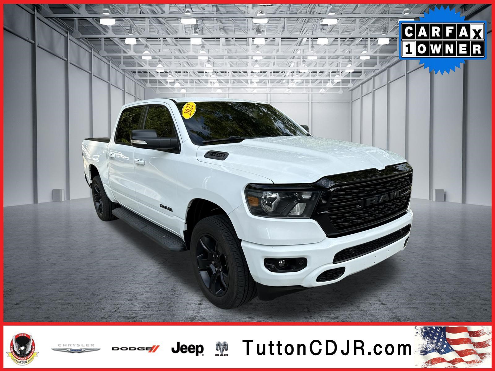 Used 2022 Bright White Clearcoat Ram Big Horn image 1