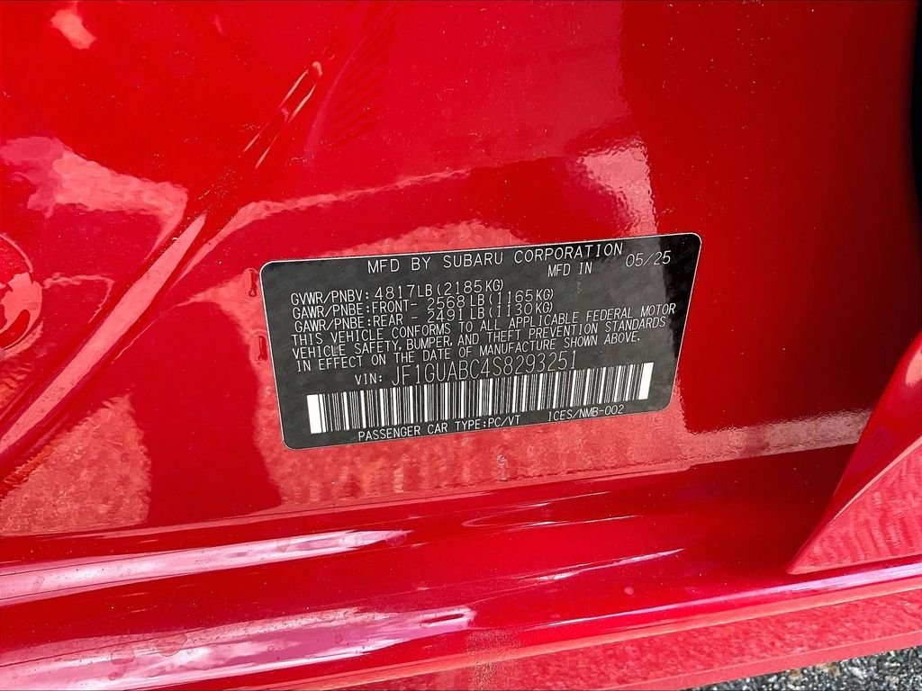 Used 2025 Pure Red Subaru Base image 29