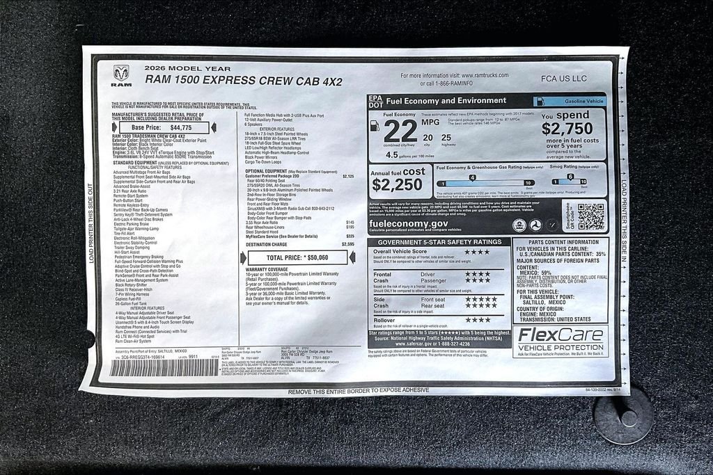 New 2026 Ram 1500 Express 4D Crew Cab