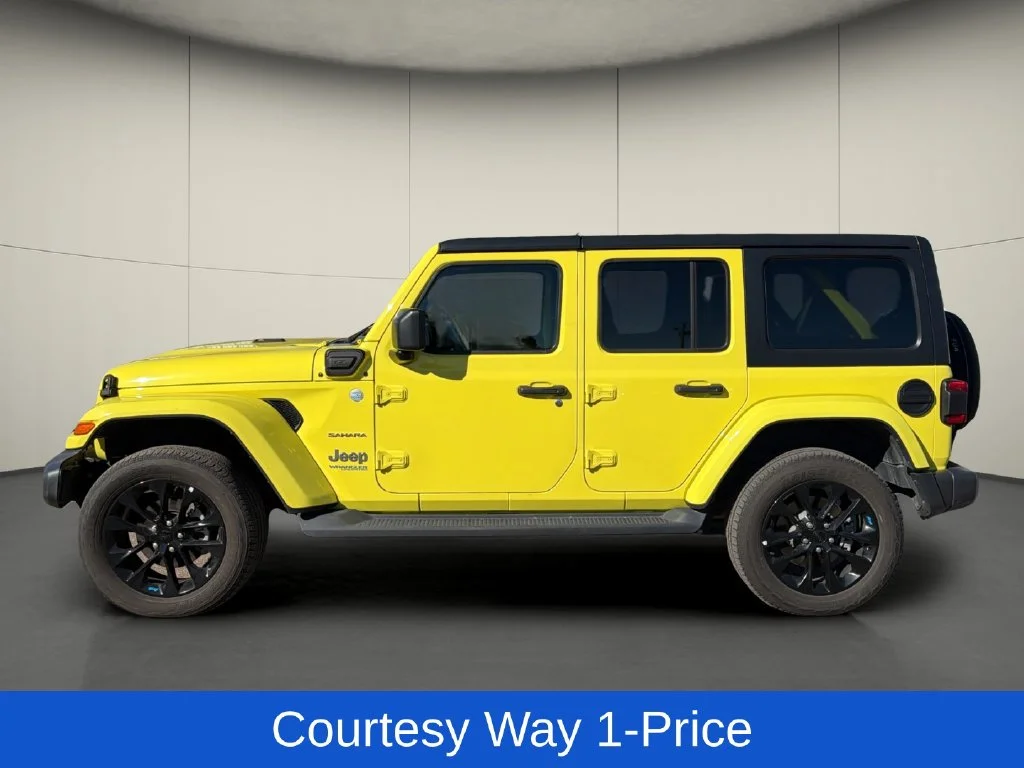 Used 2022 Yellow Jeep Unlimited Sahara 4xe image 5