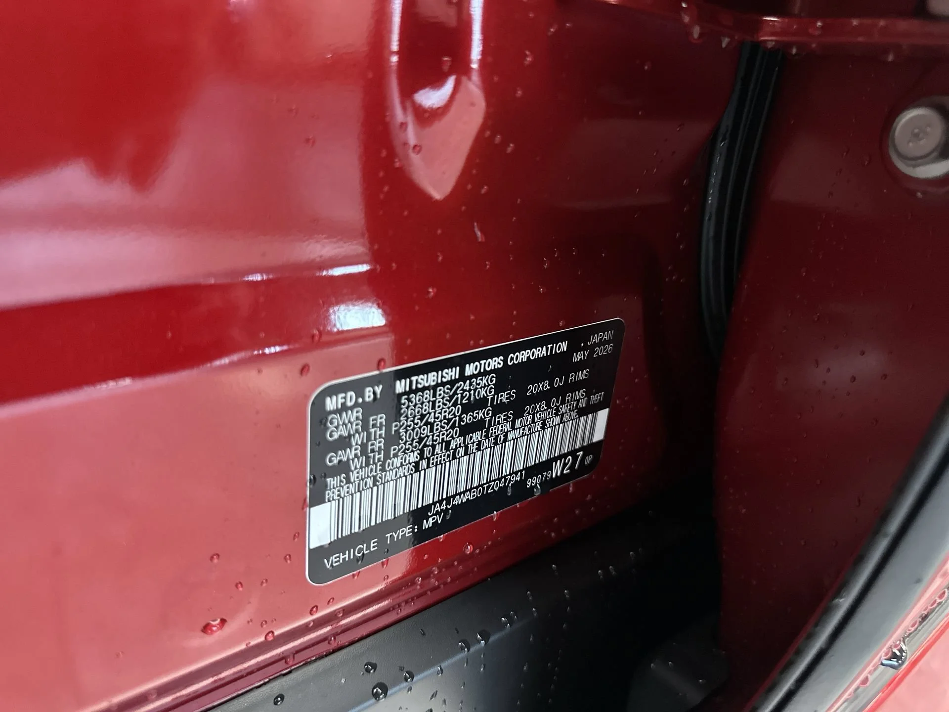 New 2026 Red Diamond Mitsubishi BLACK EDITION S-AWC image 13