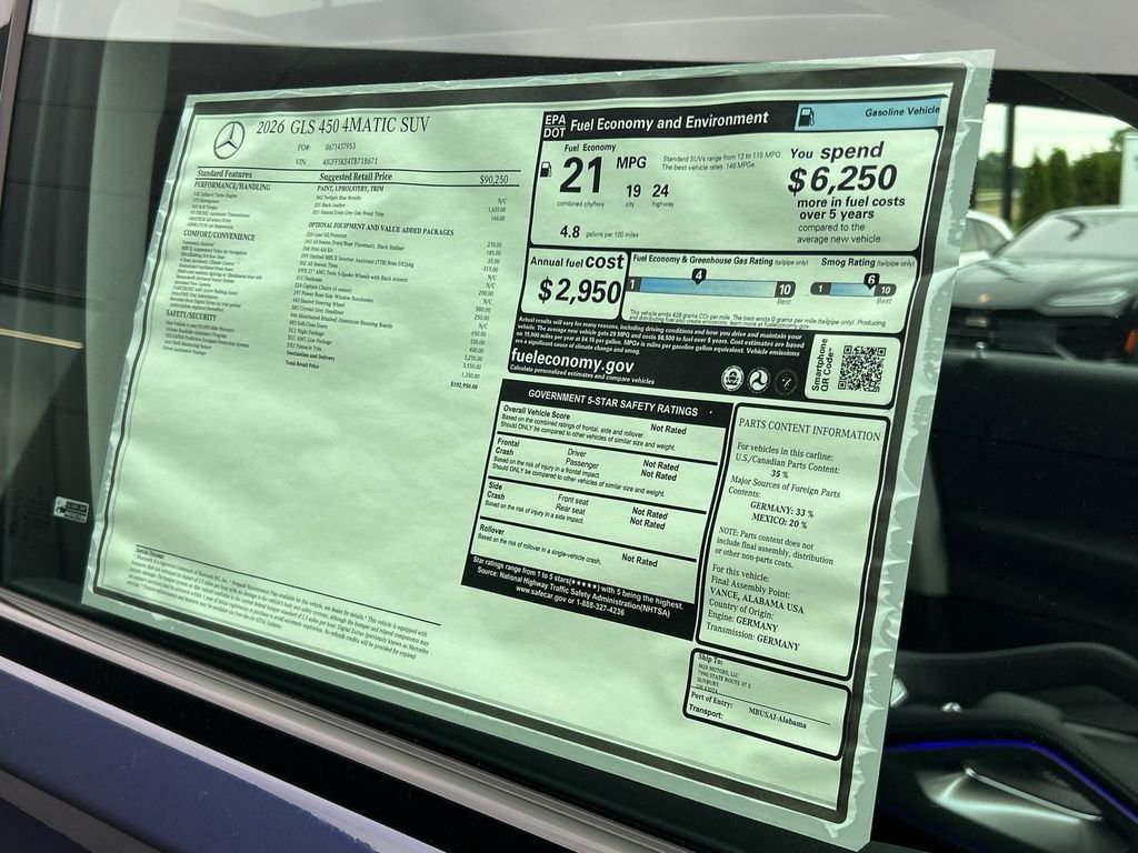 New 2026 Twilight Blue Metallic Mercedes-Benz GLS 450 image 39