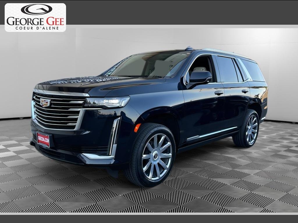 Used 2021 Dark Moon Blue Metallic Cadillac Premium Luxury Platinum image 1