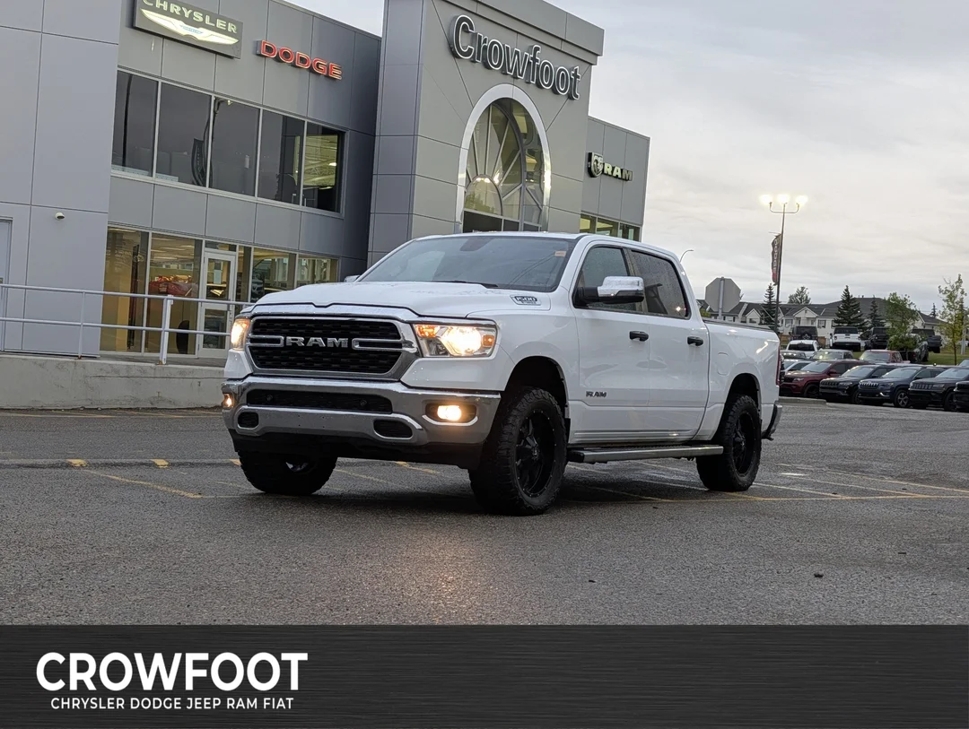 Used 2023 White RAM Big Horn - - 4x4 - 3.6L Pentastar V6 - Crew Cab - 12 Uconnect Display - Backup Camera & More! image 1
