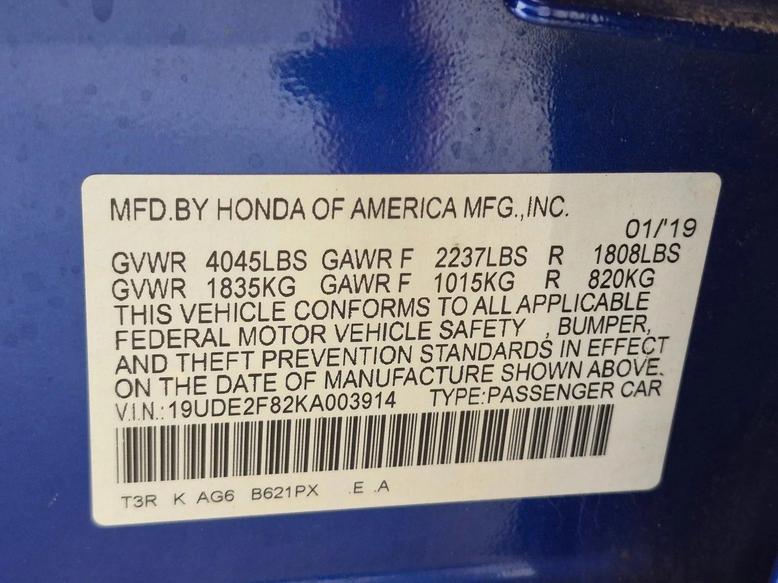 Used 2019 Apex Blue Pearl Acura w/Premium/A-Spec Pkg image 23