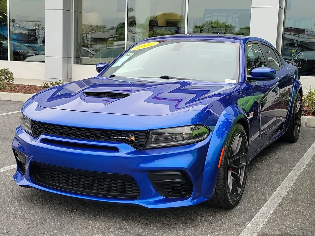 Certified Used 2022 Blue Dodge R/T Scat Pack Widebody image 10